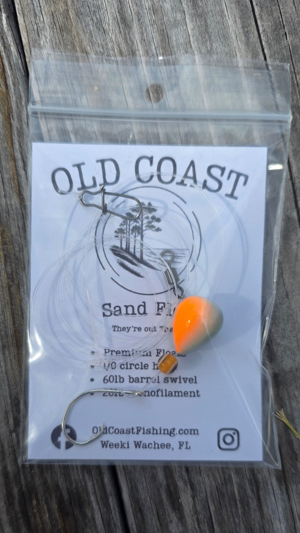 Sand Flea Pompano Rig – Orange & Gray