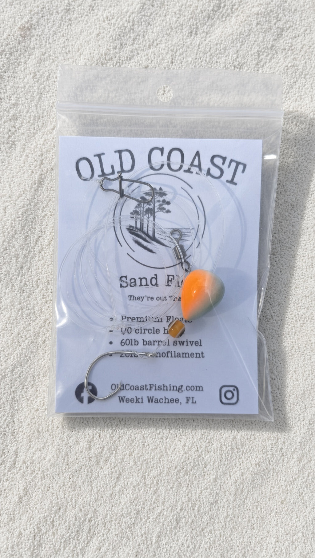 Sand Flea Pompano Rig – Orange & Gray
