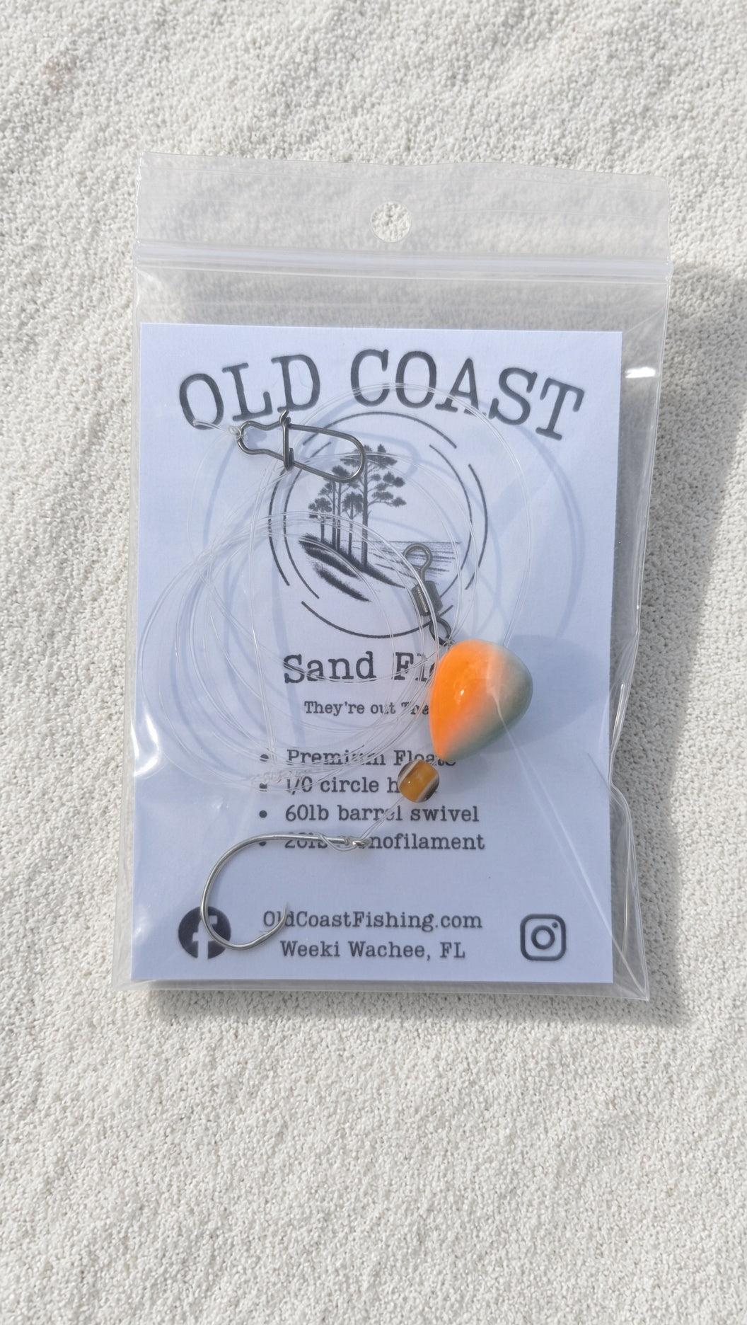 Sand Flea Pompano Rig – Orange & Gray