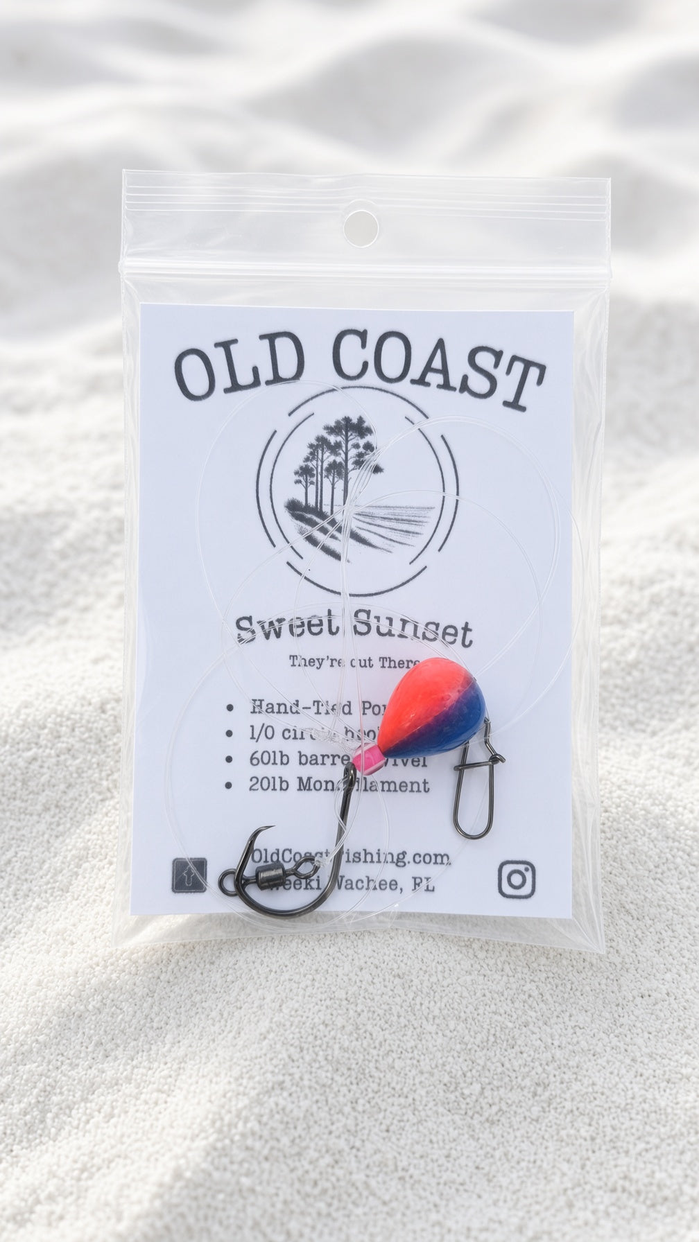 Sweet Sunset Pompano Rig – Scarlet & Blue